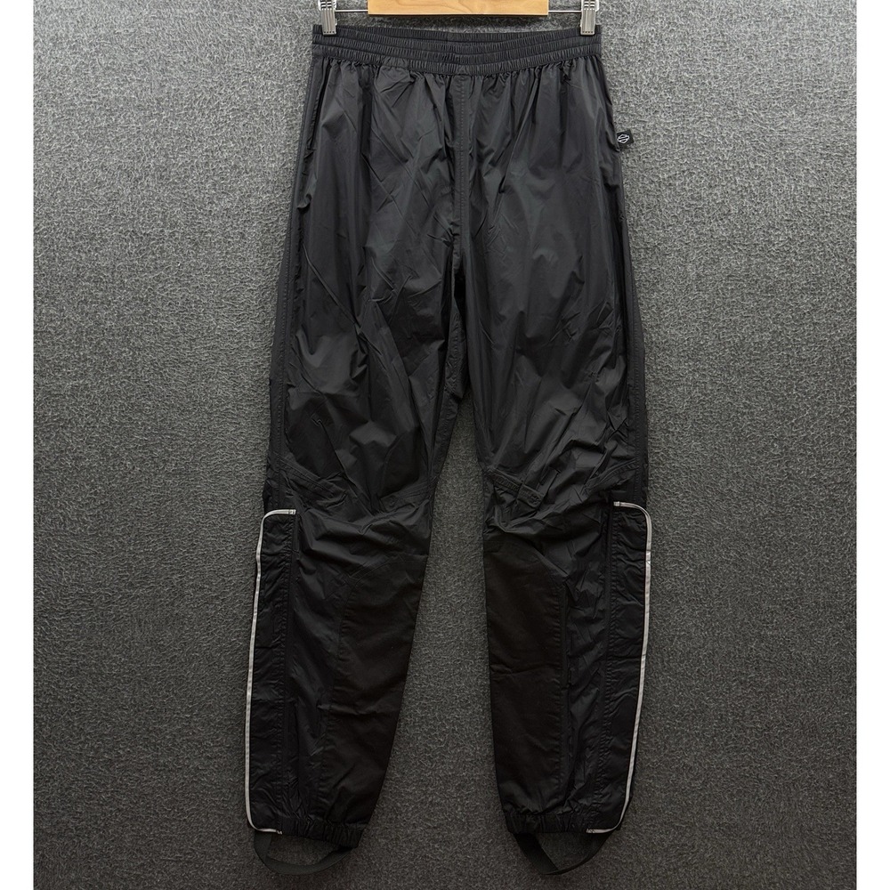 Harley Davidson Rain Pants Mens Small Black Stirrup Ankle Motorcycle Wind Gear